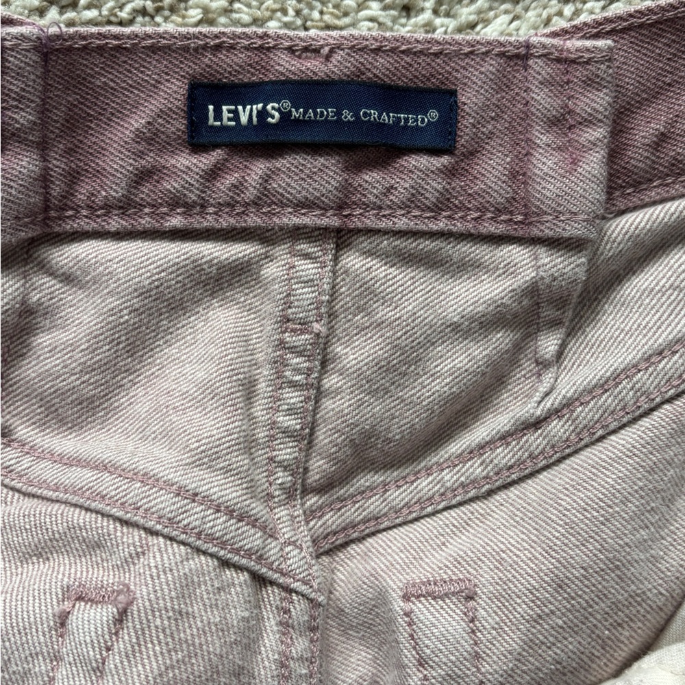 Levi’s Made & Crafted Barrel Crop Jeans Mauve Size 30 - Picture 3 of 11
